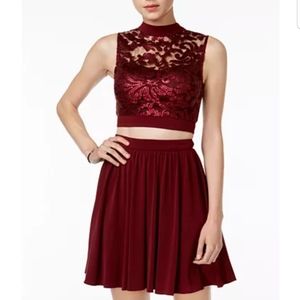 Speechless Sequined Mesh 2 Piece Formal/Prom/Honecoming Dress